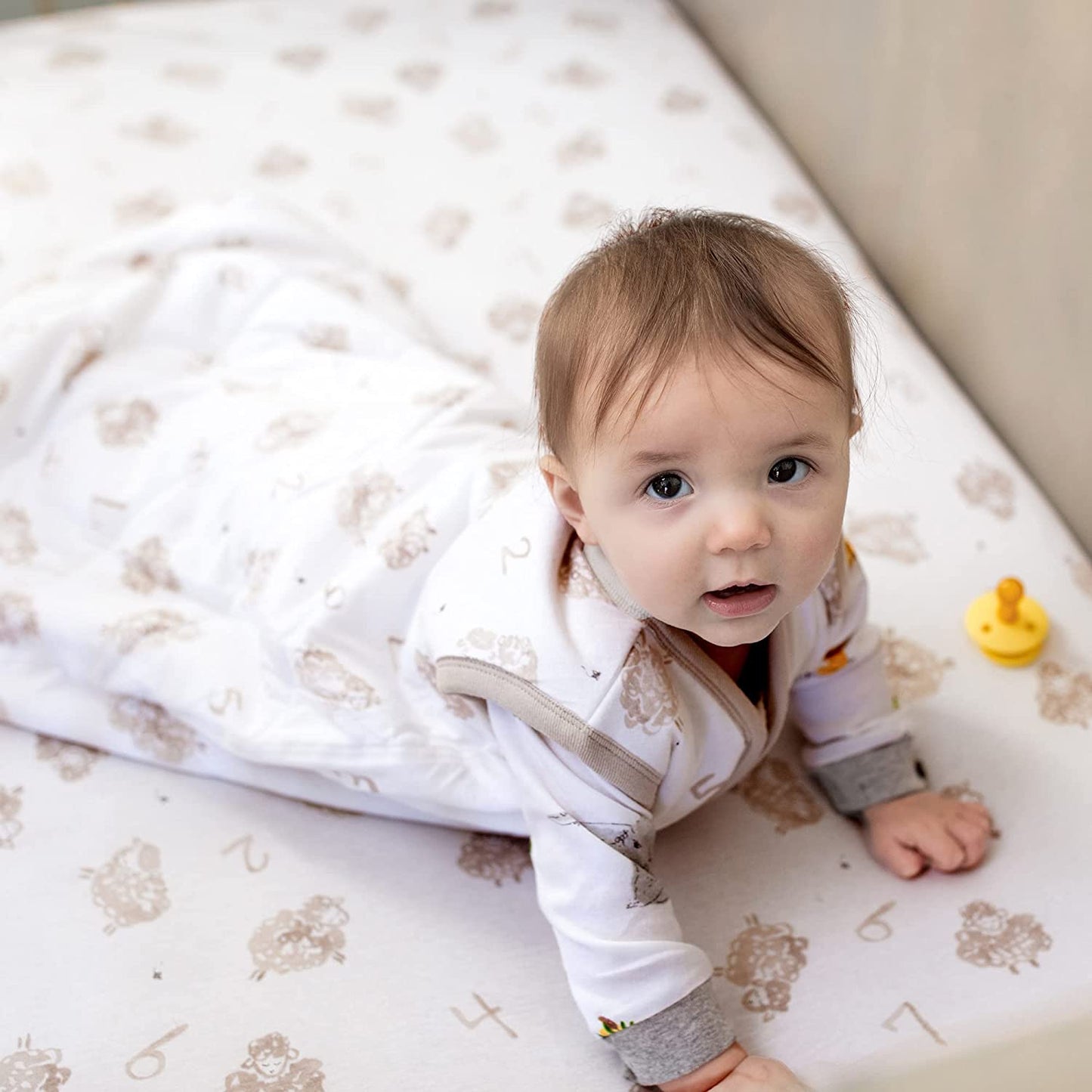 Burt's Bees Baby BEESNUG® Fitted Crib Sheet (Counting Sheep Cloud)