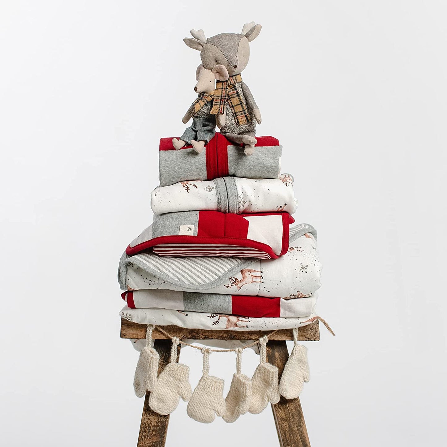 Burt's Bees Baby Organic Baby Reversible Blanket (Holiday Dasher & Dancer)