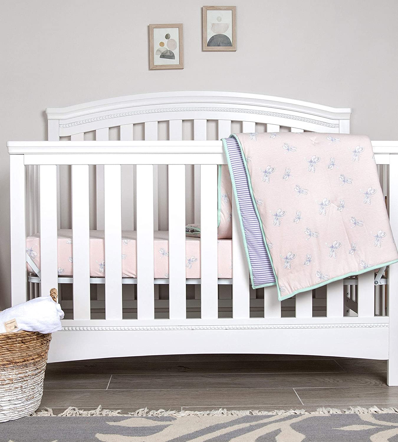 Burt's Bees Baby BEESNUG® Fitted Crib Sheet (Watercolor Dragonfly)