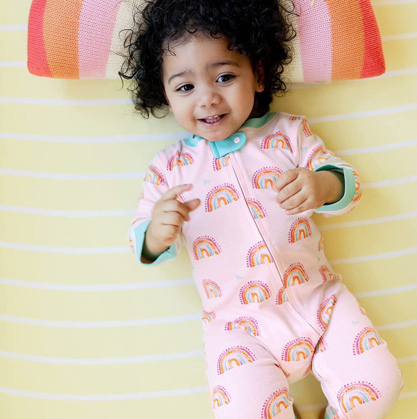 Burt's Bees Baby BEESNUG® Fitted Crib Sheet (Sunshine Stripe)