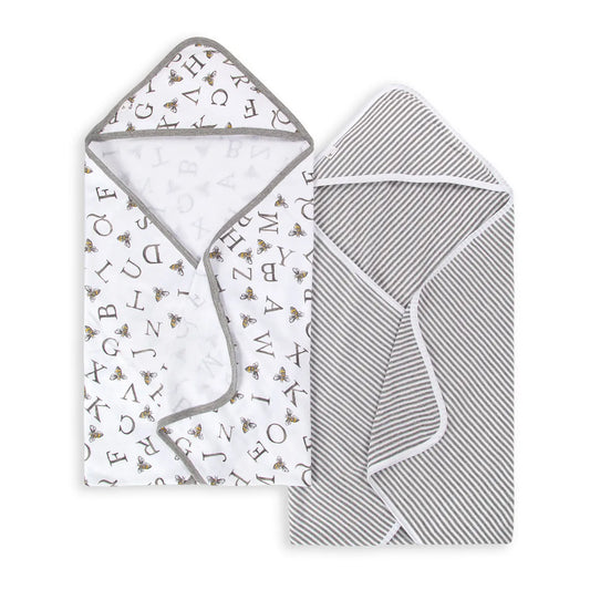 Burts Bees Baby Organic Cotton Hooded Towels 2-pack (A-Bee-C)
