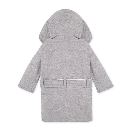 Burts Bees Baby Organic Cotton Knit Terry Hooded Robe (Heather Grey)