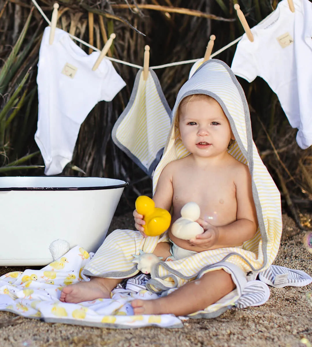 Burts Bees Baby Organic Cotton Hooded Towels 2-pack (Little Ducks)