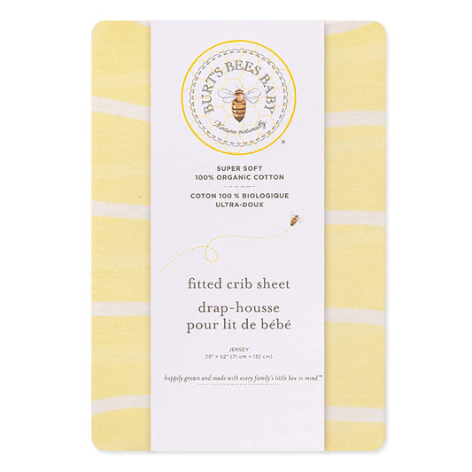 Burt's Bees Baby BEESNUG® Fitted Crib Sheet (Sunshine Stripe)