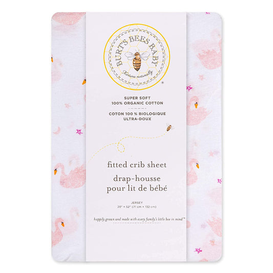 Burt's Bees Baby BEESNUG® Fitted Crib Sheet (Graceful Swans Blossoms)