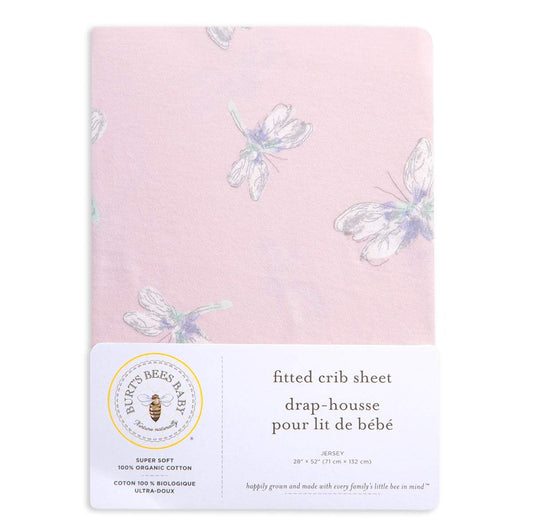 Burt's Bees Baby BEESNUG® Fitted Crib Sheet (Watercolor Dragonfly)