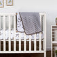Burt's Bees Baby Organic Baby Reversible Blanket (Letter Bee Charcoal)
