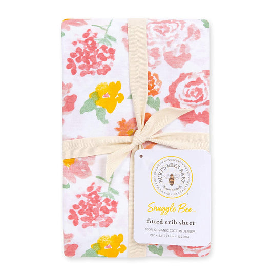 Burt's Bees Baby BEESNUG® Fitted Crib Sheet (Rosy Spring Blossom)