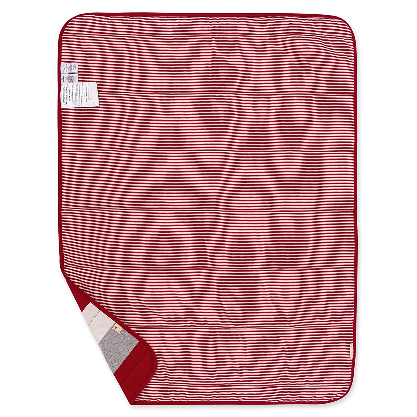 Burts Bees Baby Organic Baby Reversible Blanket (Holiday Jumbo Stripe)