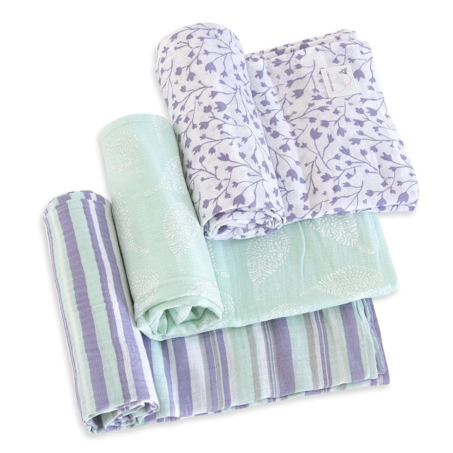 Burt's Bees Baby Organic Baby 3-pack Muslin Swaddle Blankets (Floral Forest)