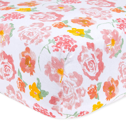 Burt's Bees Baby BEESNUG® Fitted Crib Sheet (Rosy Spring Blossom)