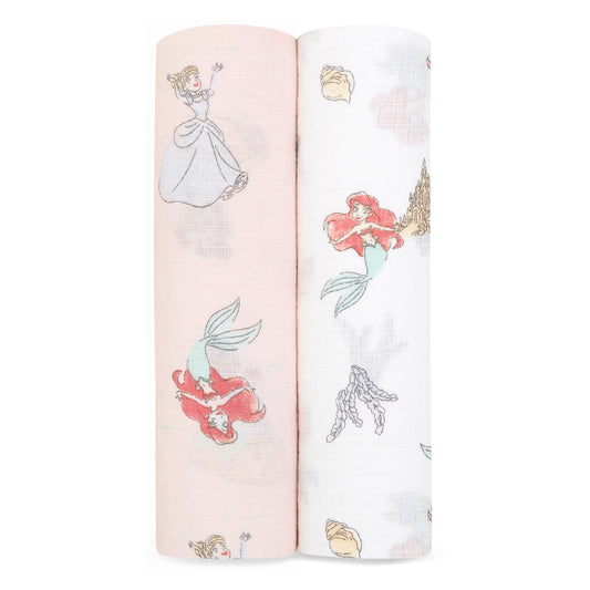 2-pack Essentials Cotton Muslin Swaddle Blanket (Disney Princess)