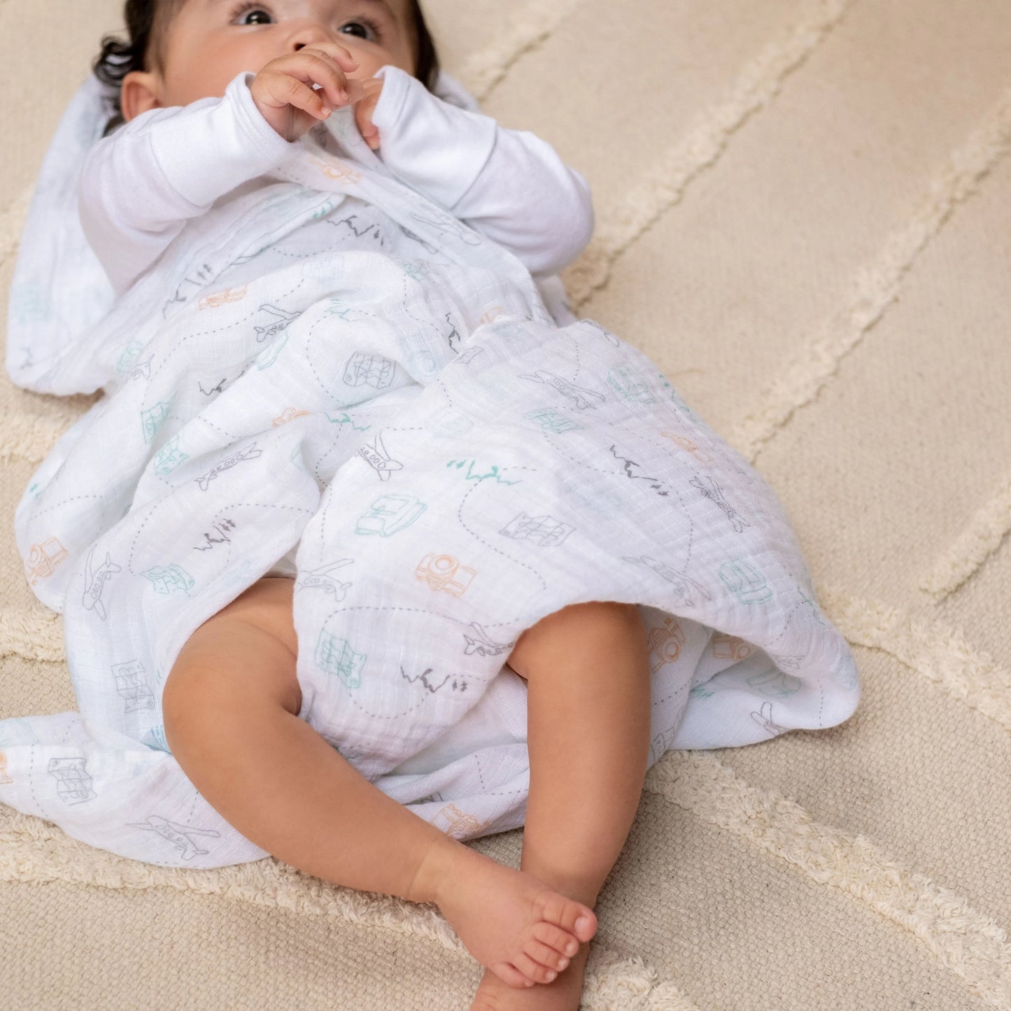 4-pack Essentials Cotton Muslin Swaddle Blanket (Voyager)