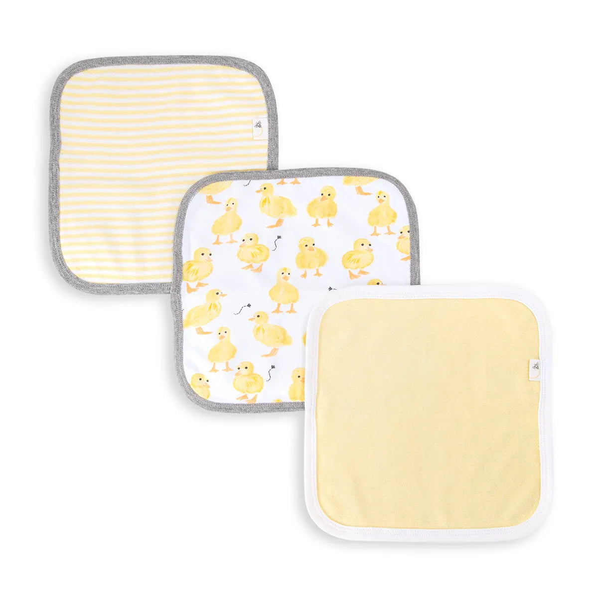 Burts Bees Baby Organic Cotton Wash Cloths 3-pack (Little Ducks)