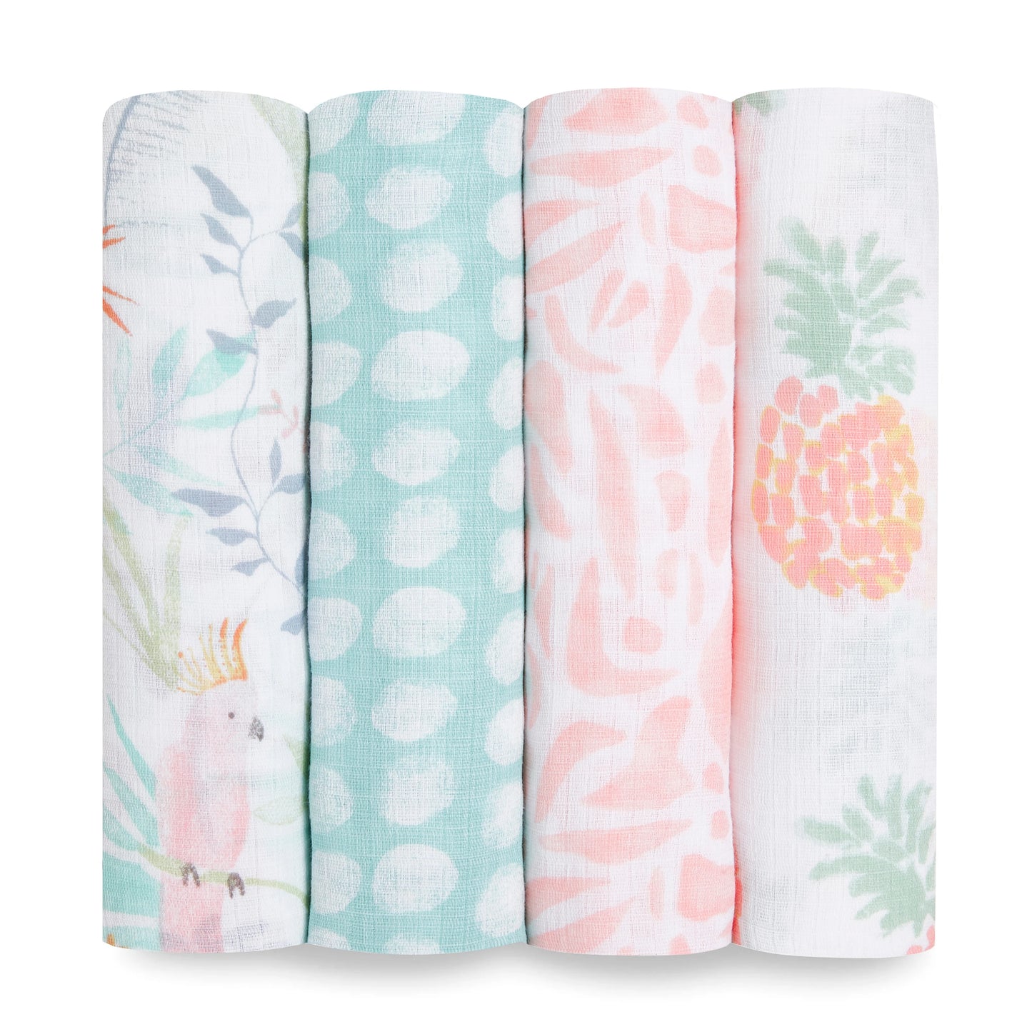 4-pack Essentials Cotton Muslin Swaddle Blanket (Tropicalia)