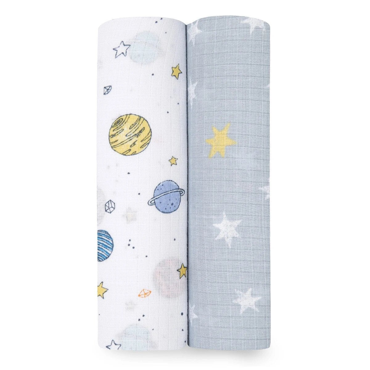 2-pack Essentials Cotton Muslin Swaddle Blanket (Space Cadet)