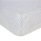 Burt's Bees Baby BEESNUG® Fitted Crib Sheet (Classic Strip Heather Grey)