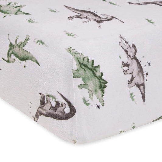 Burts Bees Baby BEESNUG¨ Fitted Crib Sheet (Happy Herbivores)