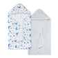 Burts Bees Baby Organic Cotton Hooded Towels 2-pack (Whale of a Tale)