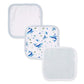Burts Bees Baby Organic Cotton Wash Cloths 3-pack (Whale of a Tale)