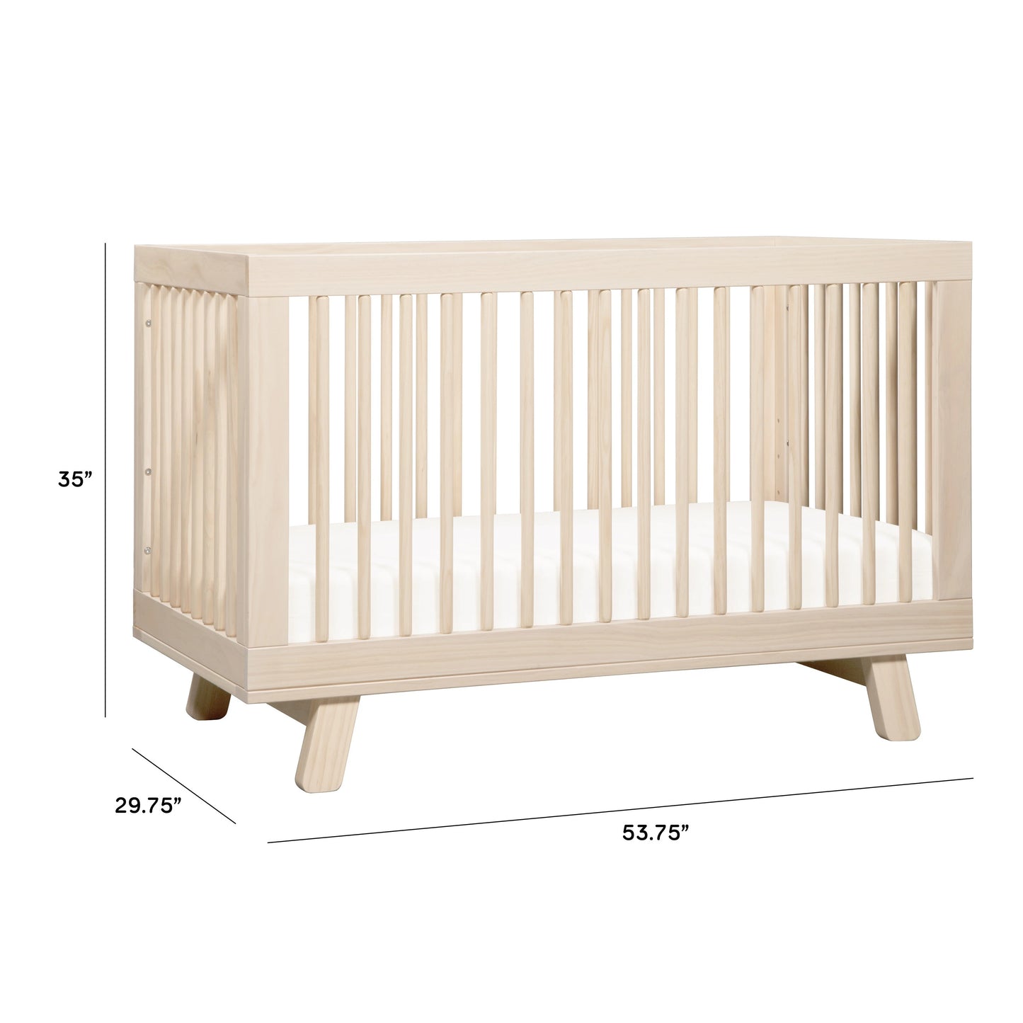 Hudson 3-in-1 Convertible Crib with Toddler Bed Conversion Kit, Greenguard Gold Certified